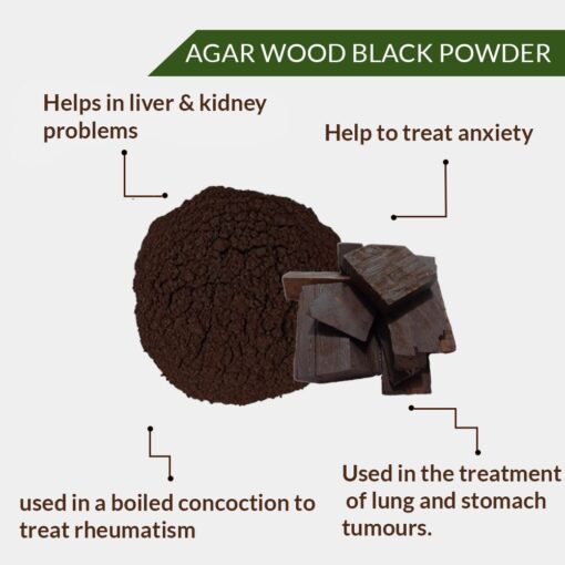 AGAR WOOD BLACK POWDER (Without Fragrance) - AGARWOOD POWDER - OUD WOOD POWDER - AQUILARIA AGALLOCHA - Image 2