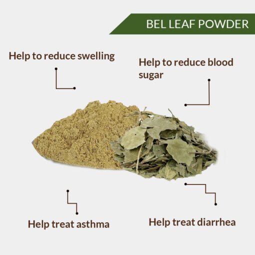BEL PATRA POWDER - BAEL PATTA POWDER - BEL LEAF POWDER - BAEL PATR POWDER - AEGLE MARMELOS - Image 2