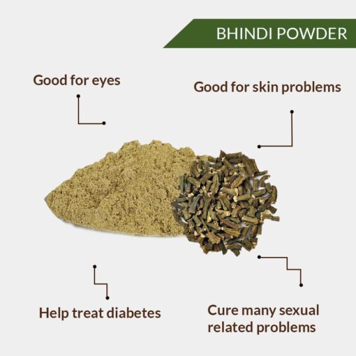 BHINDI POWDER - OKRA POWDER - DRY LADY FINGER POWDER - ABELMOSCHUS ESCULENTUS - Image 2
