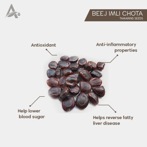 IMLI BEEJ CHOTA - EMLI SEED SMALL - TAMARIND SEEDS SMALL - TAMARINDUS INDICA - Image 2