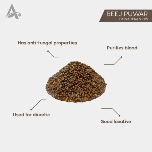 PUWAR BEEJ - BEEJ PAWAAD - CHAKRAMARDA BEEJ - PAWAR SEEDS - PANWAR SEEDS - CASSIA TORA SEEDS - Image 2