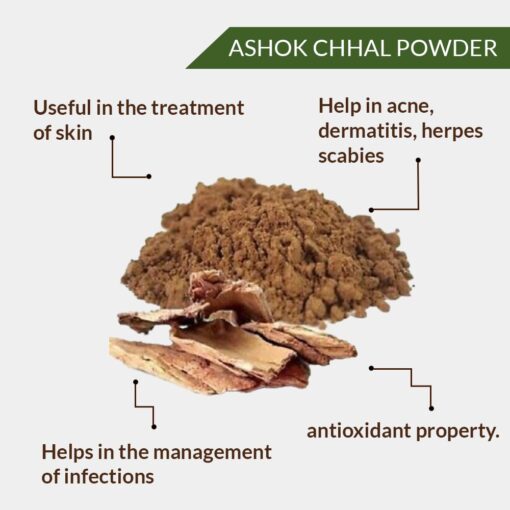 ASHOK CHHAL POWDER - ASHOKA CHAAL POWDER  - ASHOKA BARK POWDER - SARACA INDICA - Image 2