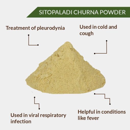 SITOPALADI CHURN - SITOPHALADI POWDER FOR COLD & COUGH RELIEF - (Herbs Mix- Vanshlochan, Pipal Badi, Hari Elaichi, Dalchini & Mishri) - Image 2